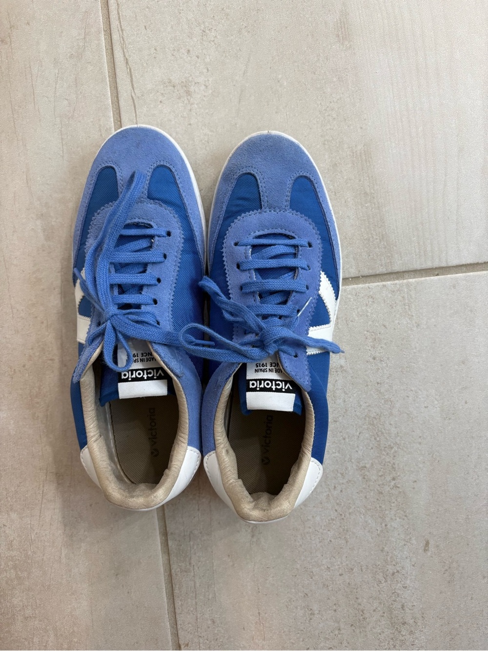 Women’s Victoria Blue Suede Retro Sneakers Made in Spain